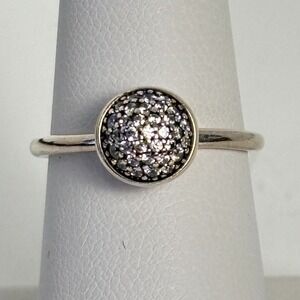 Authentic PANDORA Dazzling Droplet S925 ALE Sterling Silver Ring Size 7